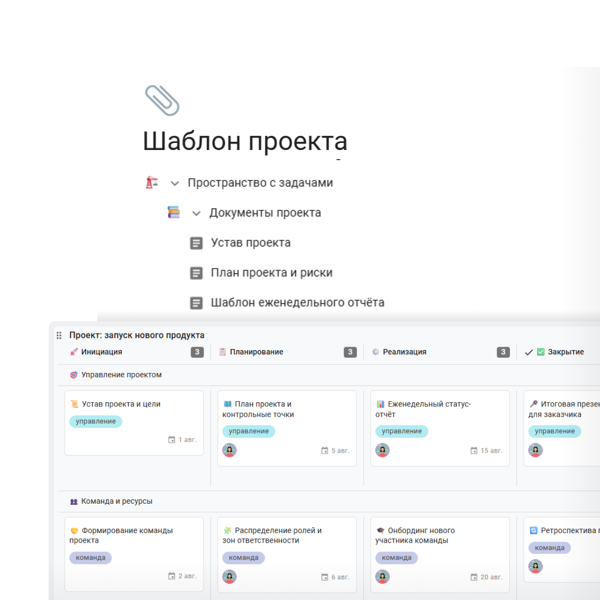 Шаблон проекта в Кайтен