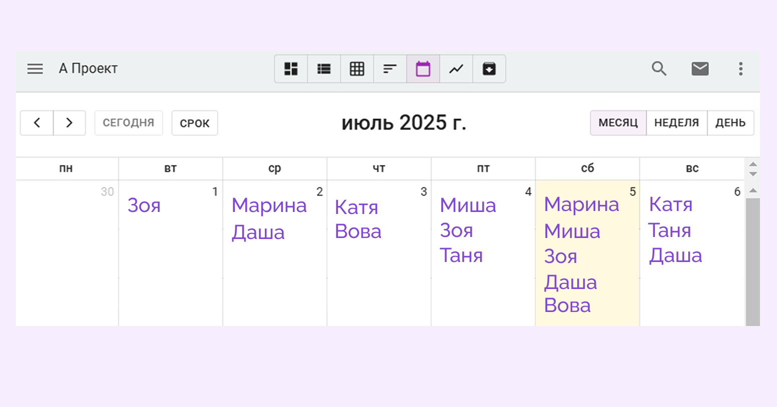 планирование методом набегающей волны