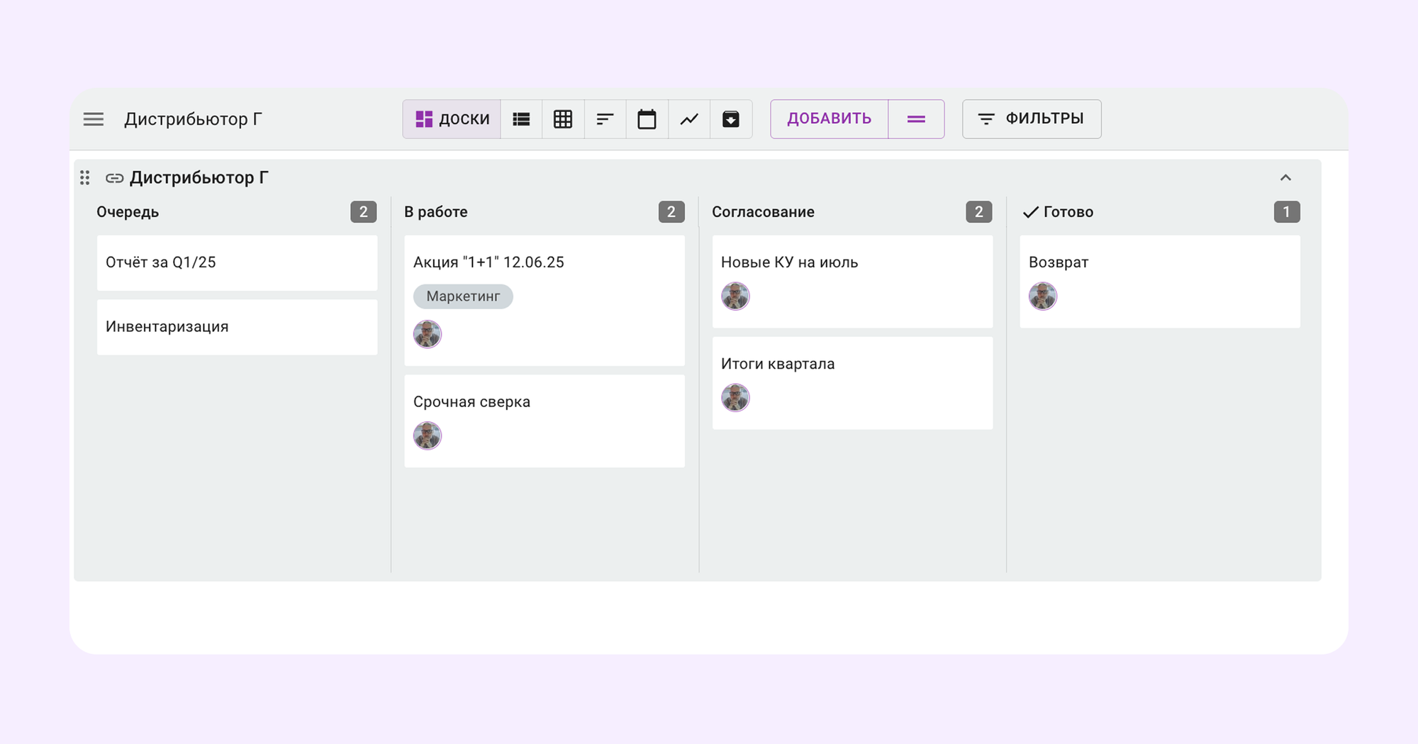 управление задачами ритейл