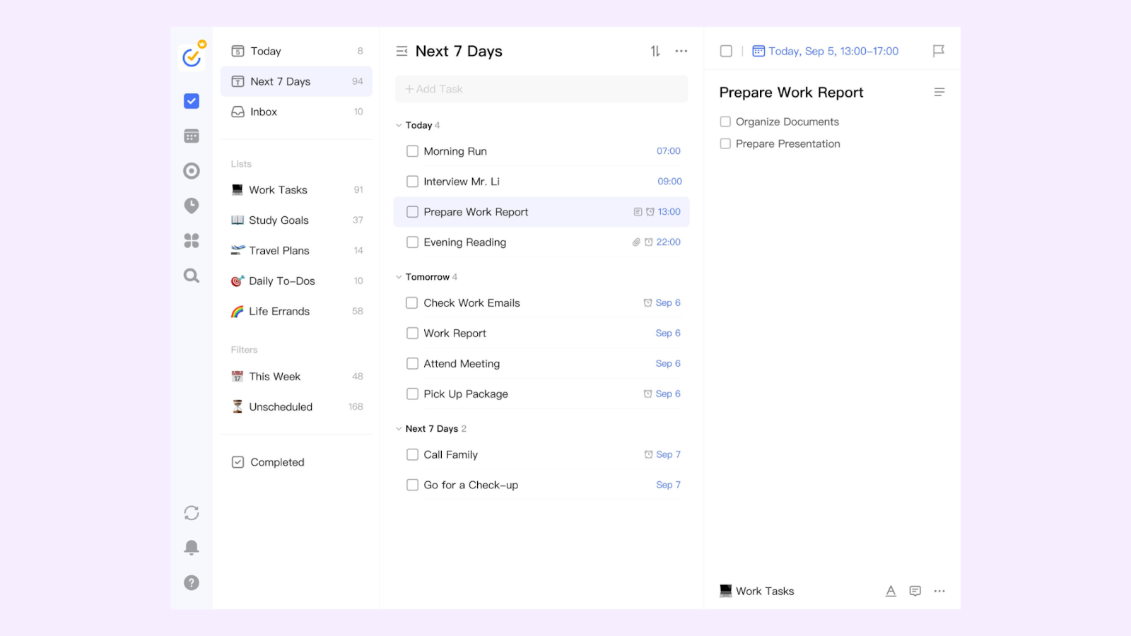 Пример заметки в Ticktick