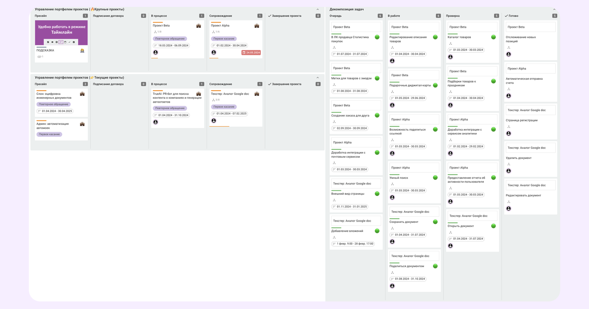 шаблоны для проектного управления
