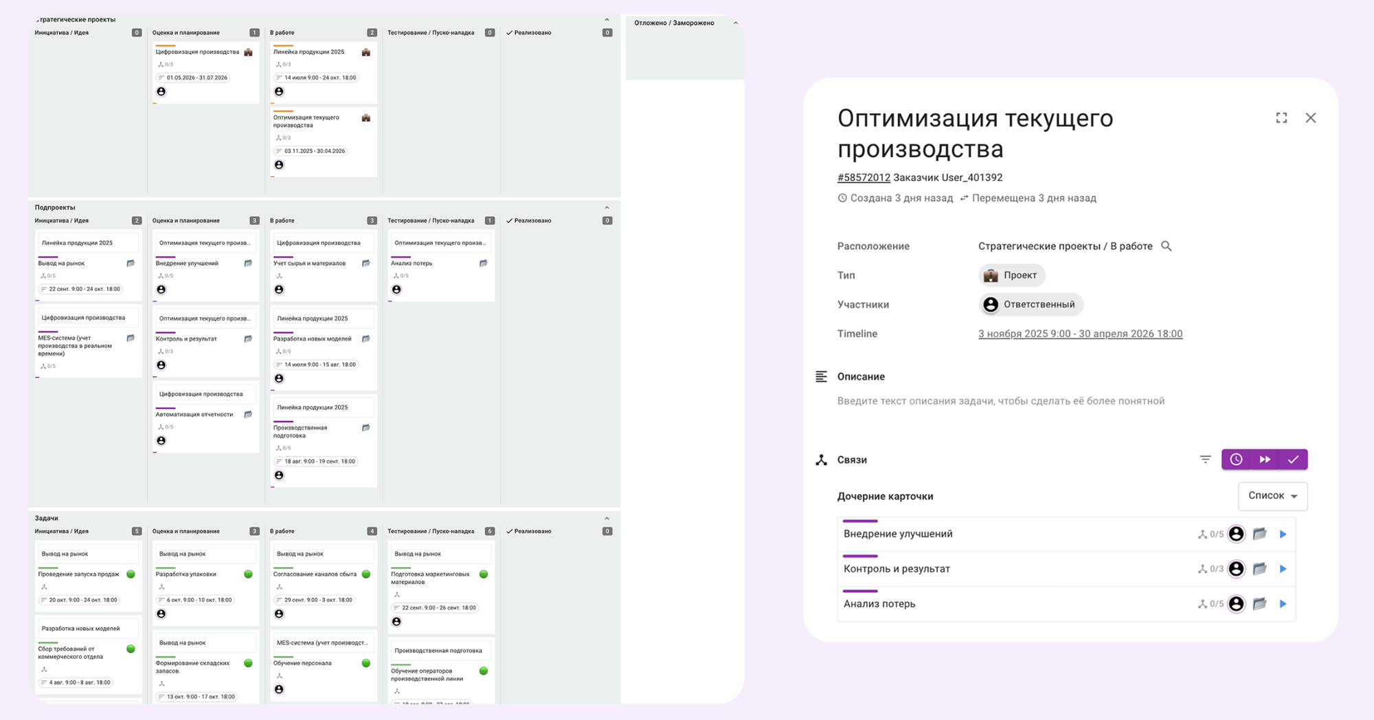 шаблоны для управления проектами