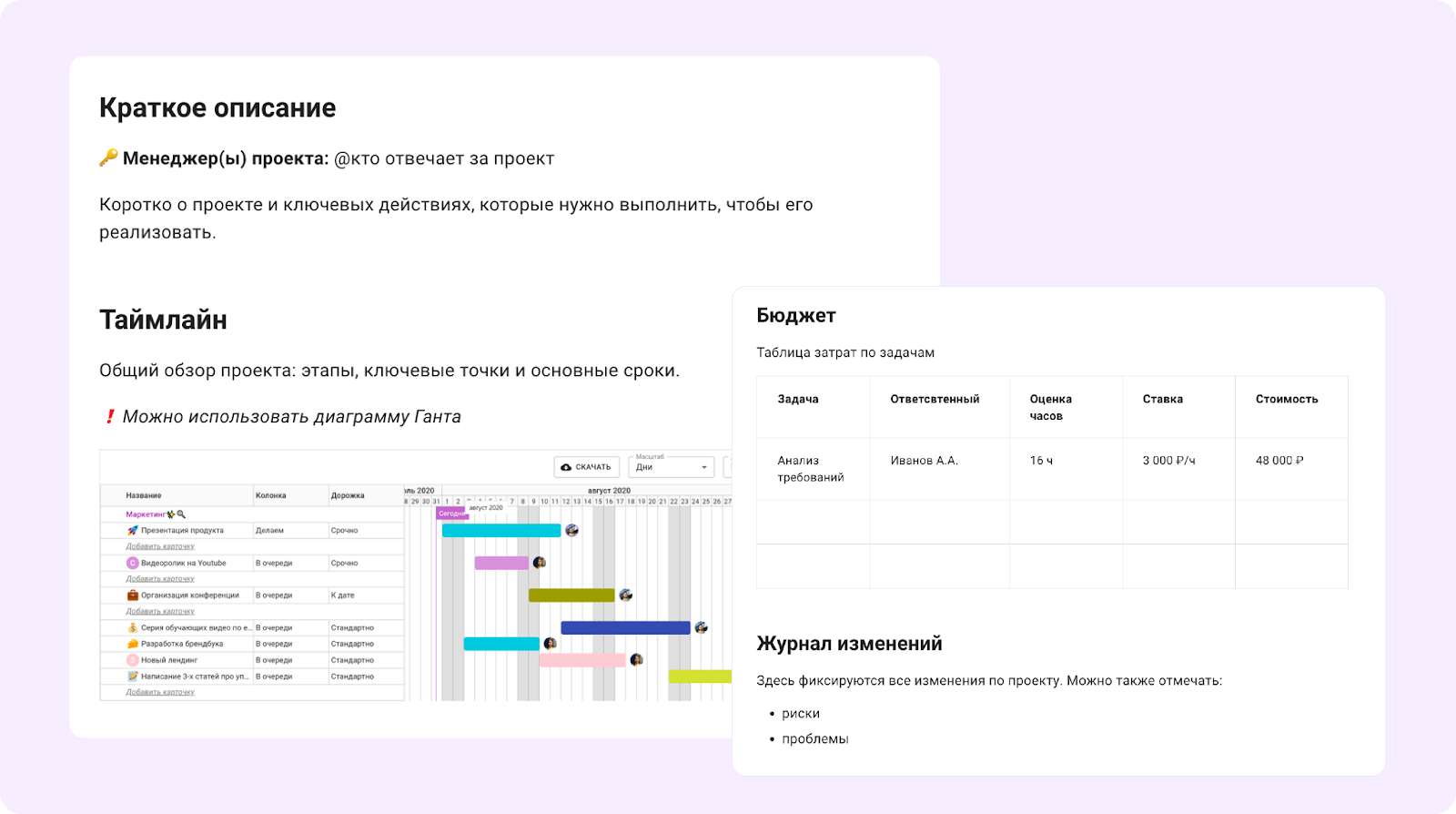 шаблон для инженера, кайтен