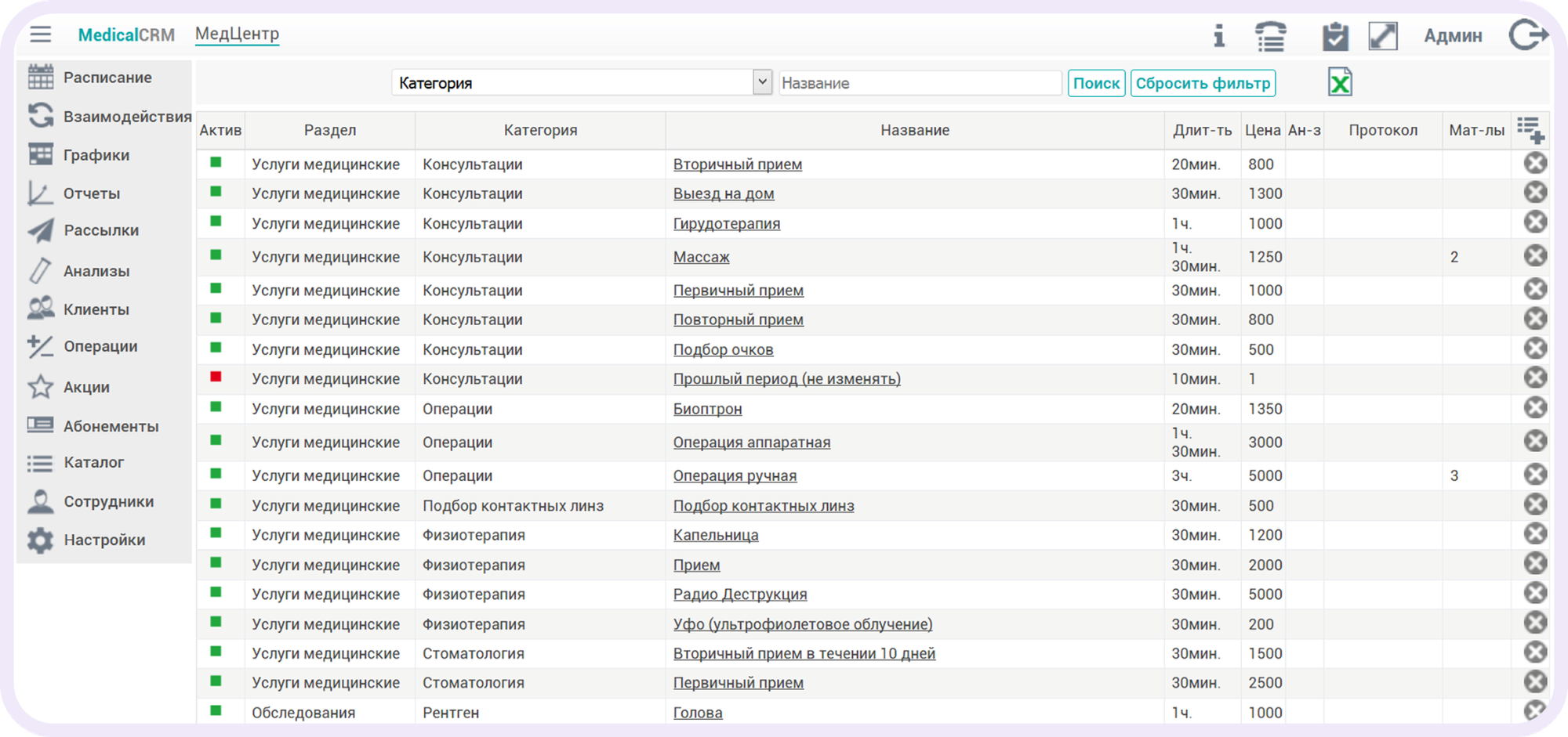 CRM для медицинских клиник