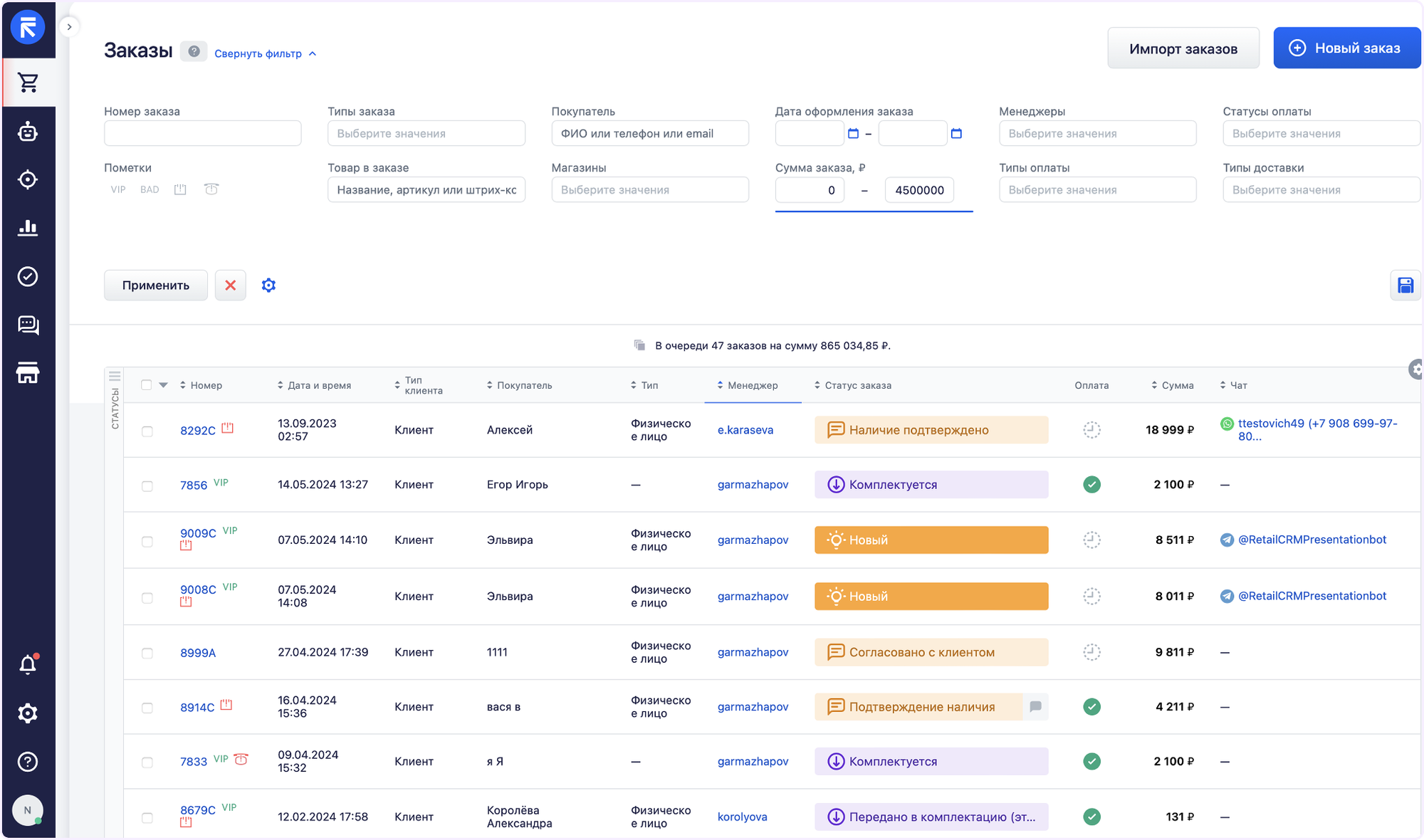 доска retailcrm
