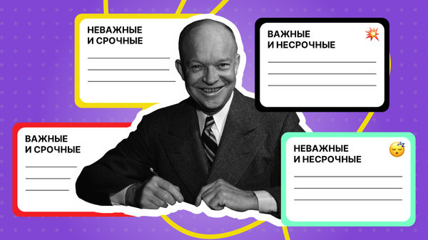 матрица Эйзенхауэра в тайм менеджменте, таблица эйзенхауэра, метод эйзенхауэра